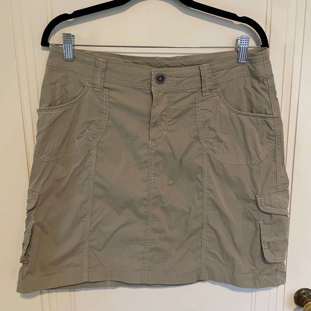 Kuhl‎ Women Khaki Tan Cargo Hiking Skirt Size 10